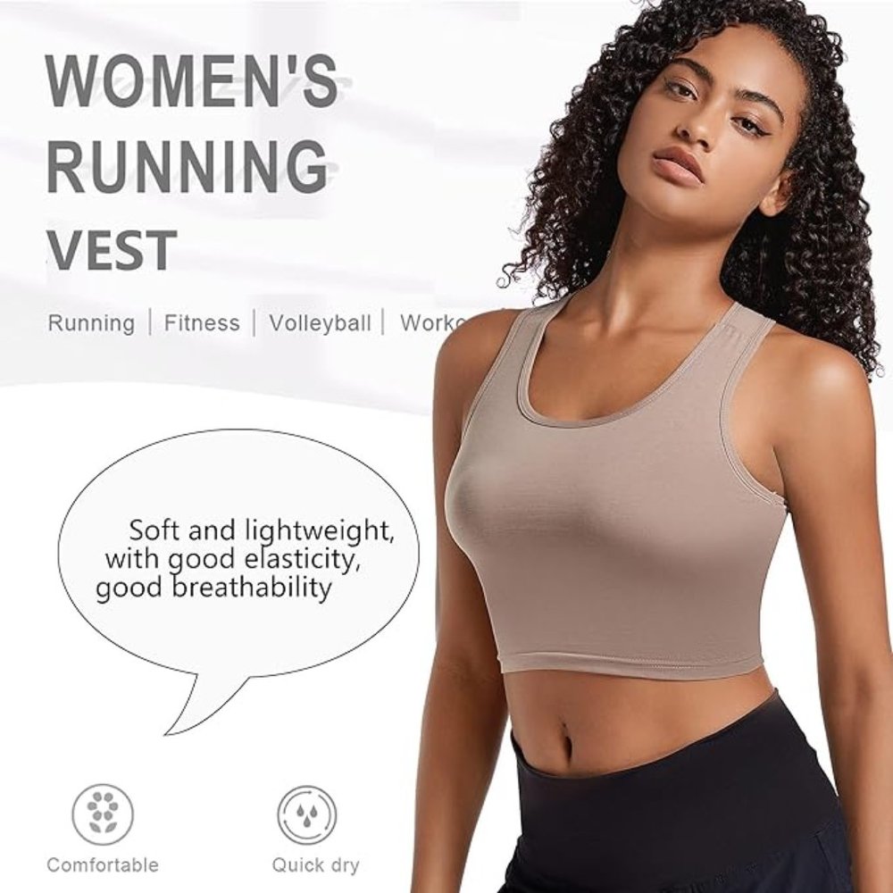 KKP Soft Brown Crop Top Tank Top  NEW!!!